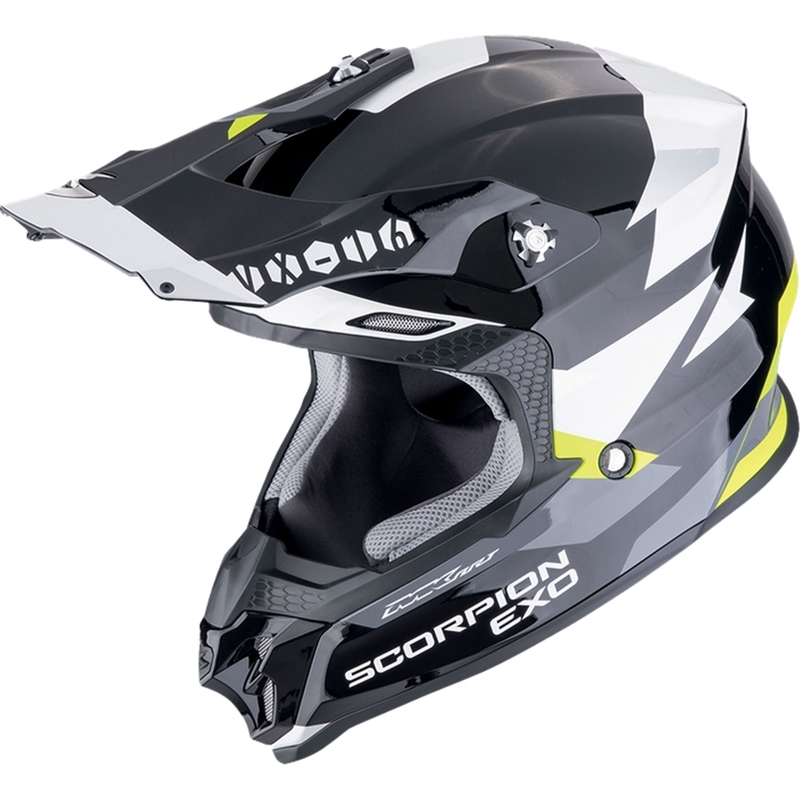 Scorpion VX-16 EVO AIR ROD motokros čelada črno-fluo rumena