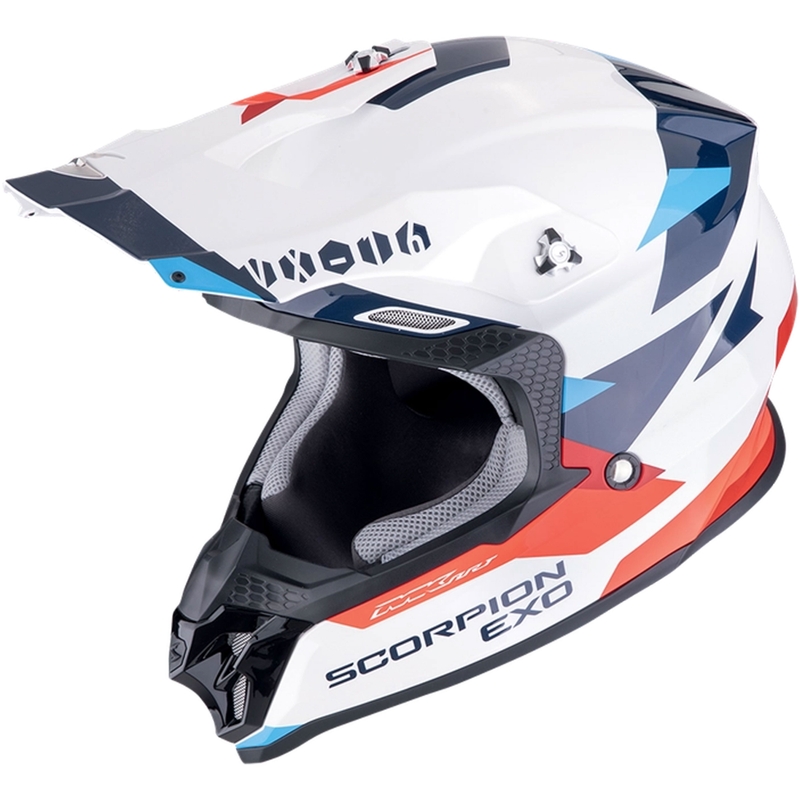 Scorpion VX-16 EVO AIR ROD motokros čelada bela-rdeča-modra