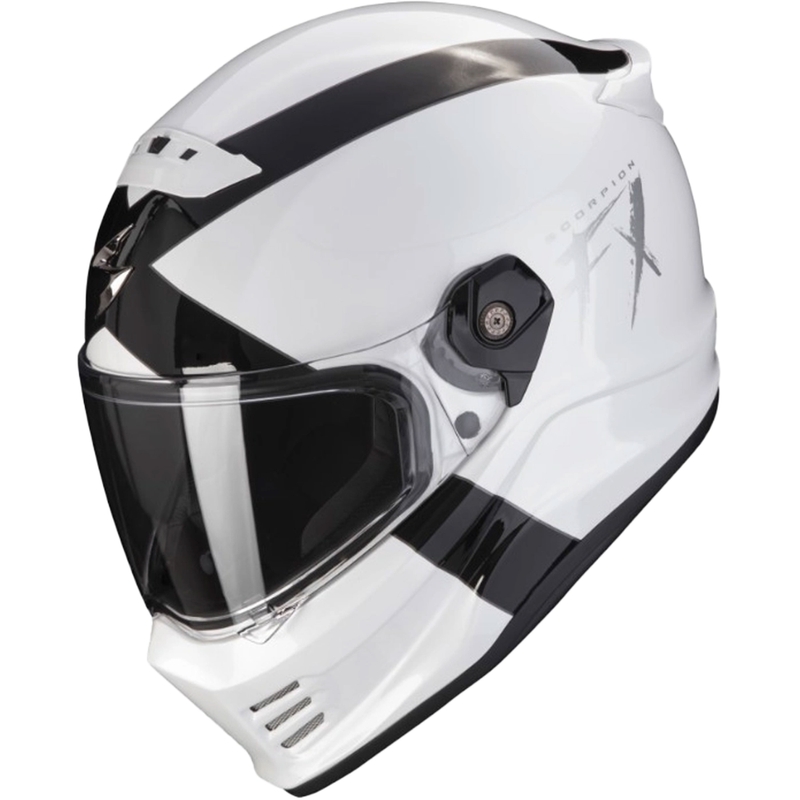 Motoristična čelada SCORPION COVERT FX GALLUS belo-črna