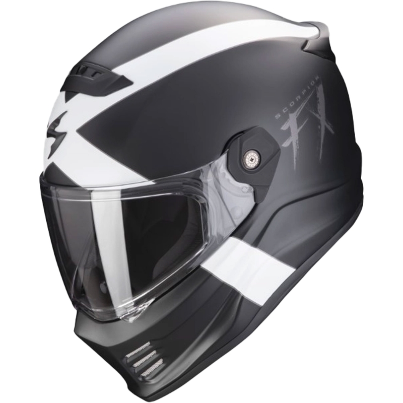 Motoristična čelada SCORPION COVERT FX GALLUS črno-bela
