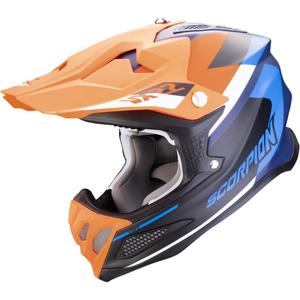 Motokros čelada Scorpion VX-22 Air BETA mat modro-oranžna