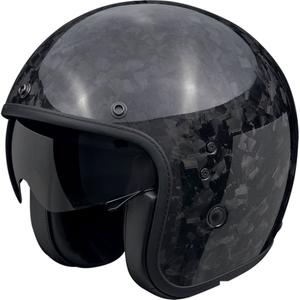 Odprta motoristična čelada Scorpion Belfast EVO ONYX CARBON SOLID črna