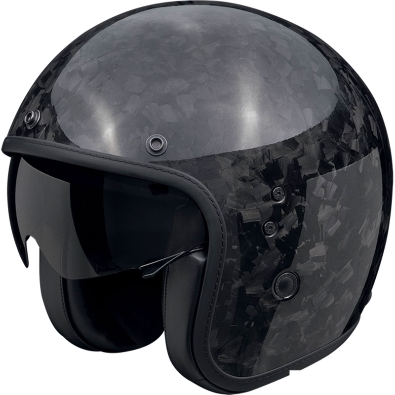 Odprta motoristična čelada Scorpion Belfast EVO ONYX CARBON SOLID črna