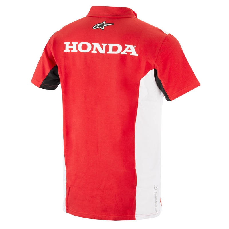 Alpinestars Honda majica z ovratnikom rdeča