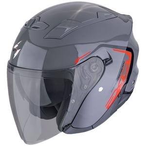 Odprta motoristična čelada SCORPION EXO-230 CIT-E sivo-rdeča
