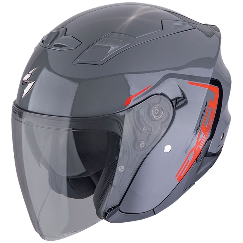 Odprta motoristična čelada SCORPION EXO-230 CIT-E sivo-rdeča