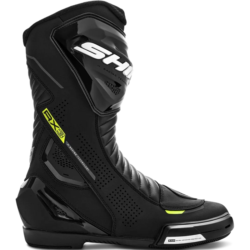 Moto škornji Shima RX-3 črno-fluo rumeni