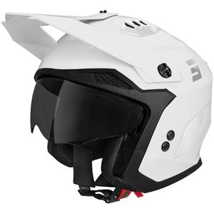 Motociklistična čelada Shot Drop Solid Glossy White z odprtim obrazom