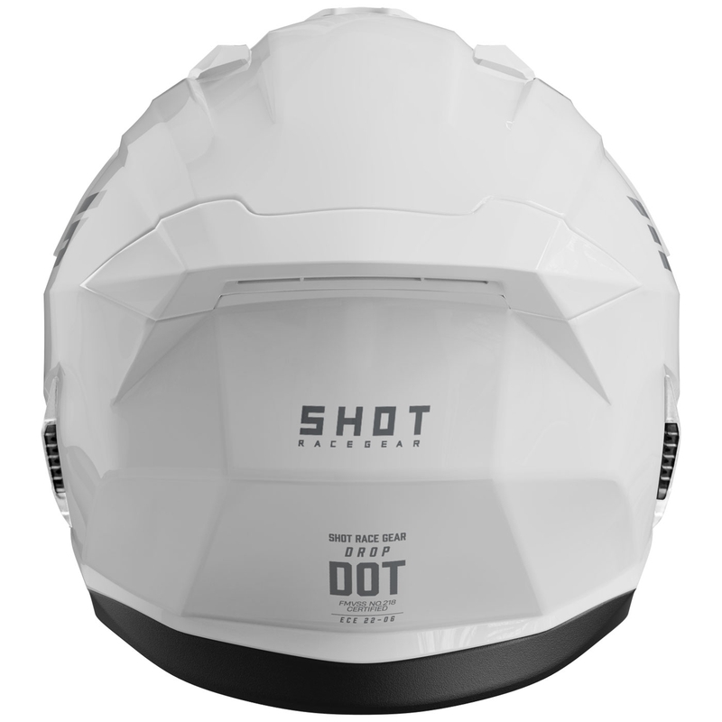 Motociklistična čelada Shot Drop Solid Glossy White z odprtim obrazom