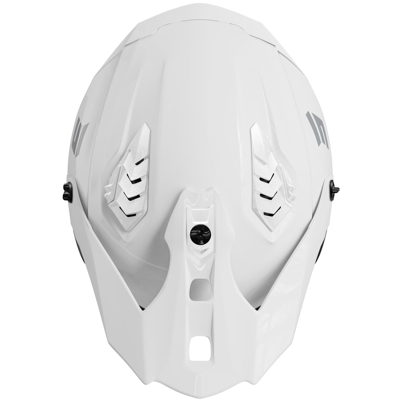Motociklistična čelada Shot Drop Solid Glossy White z odprtim obrazom