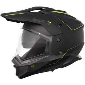 Enduro motoristična čelada Shot Trek Max Vision Rally mat črno-fluo rumena