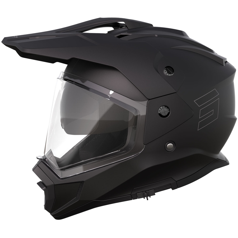Čelada za enduro motor Shot Trek Max Vision Solid mat črne barve