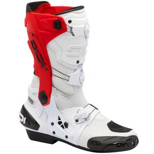 Moto škornji SiDi Rex Air belo-rdeči