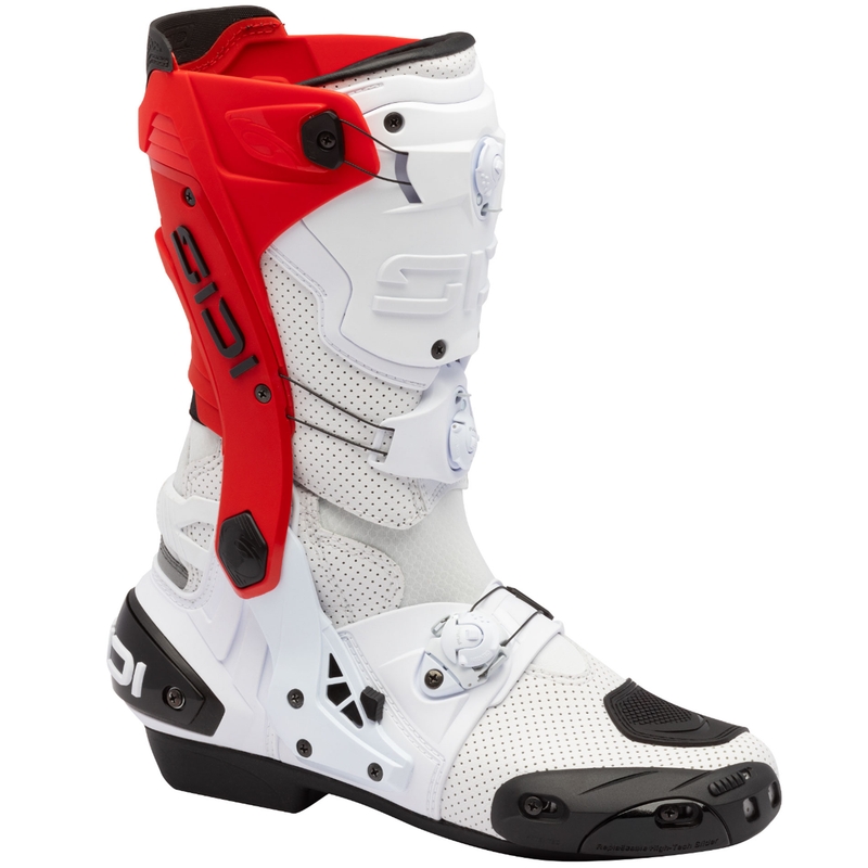 Moto škornji SiDi Rex Air belo-rdeči
