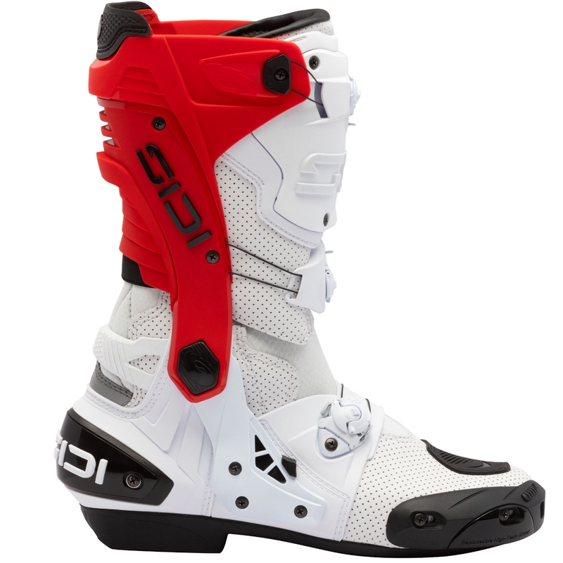 Moto škornji SiDi Rex Air belo-rdeči