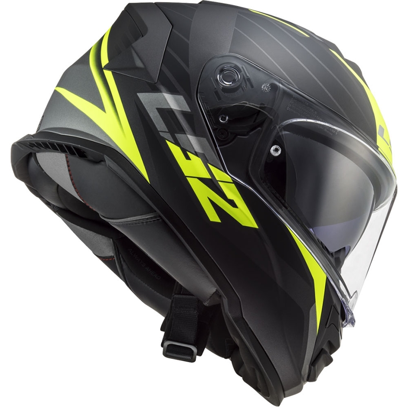 Motoristična čelada LS2 FF800 Storm II Nerve črno-fluo rumena
