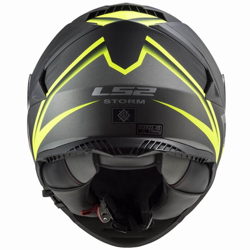 Motoristična čelada LS2 FF800 Storm II Nerve črno-fluo rumena