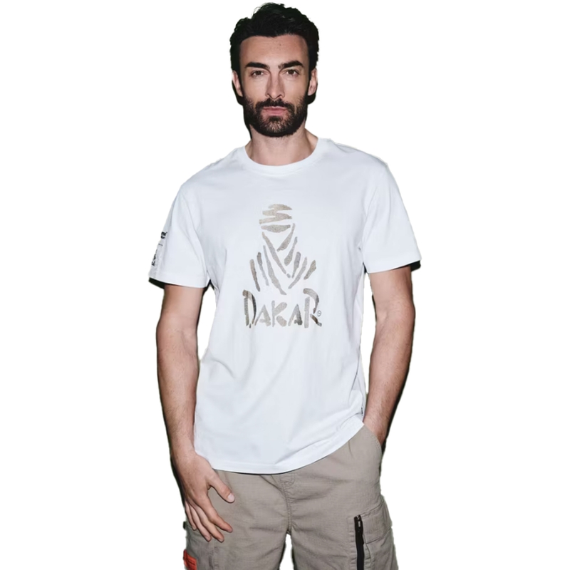 Majica Dakar DES LOGO25 bela