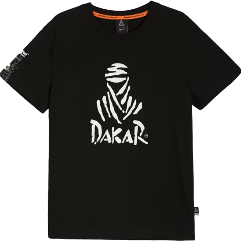 Črna majica s kratkimi rokavi Dakar DES LOGO25