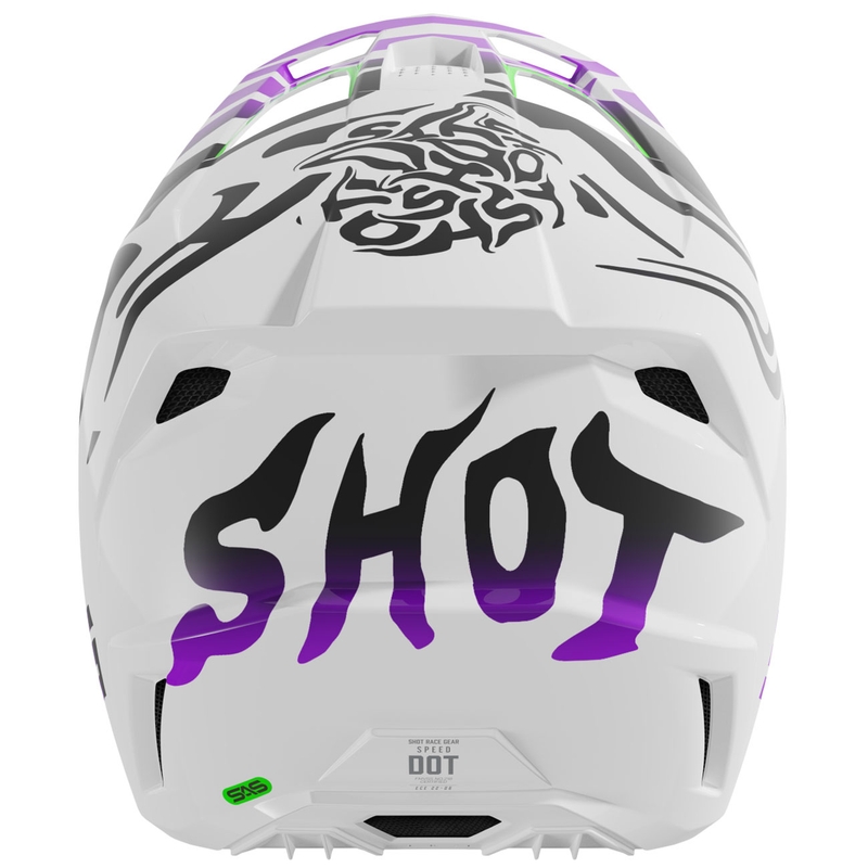 Otroška motokros čelada Shot Ghost vijolična