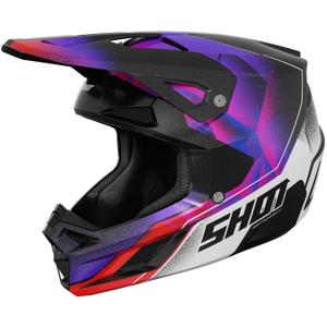 Otroška motokros čelada Shot Speed Olymp biserno vijolična