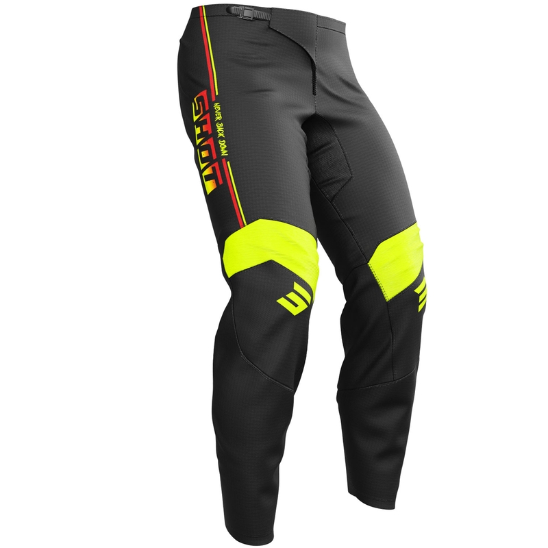 Otroške motokros hlače Shot Draw Block fluo rumene