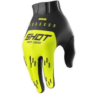 Otroške motokros rokavice Shot Race Evo, fluorescentno rumene