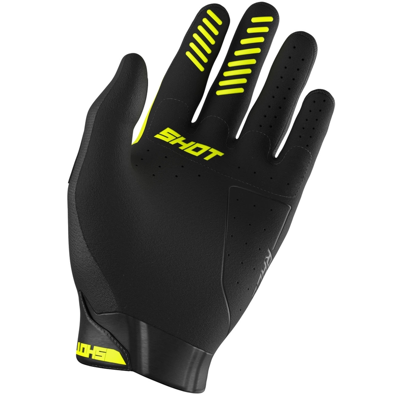 Otroške motokros rokavice Shot Race Evo, fluorescentno rumene