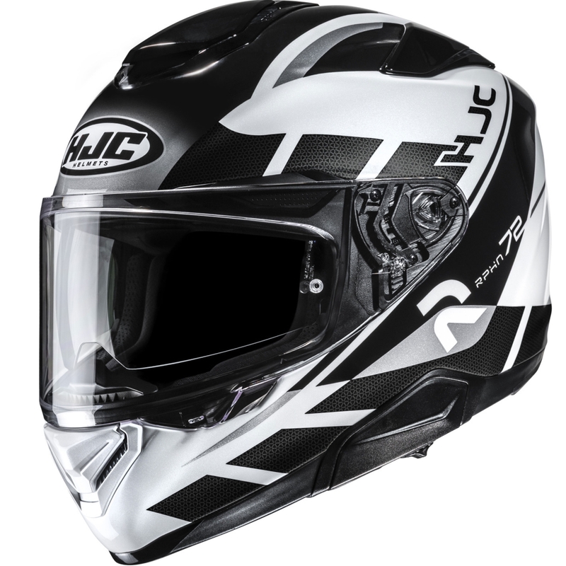 Moto čelada HJC RPHA 72 Value MC5 z integriranim obrazom črno-bela