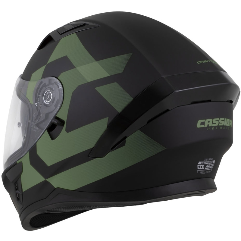 Cassida Orbit Grind integralna motoristična čelada mat črno-temno zelena