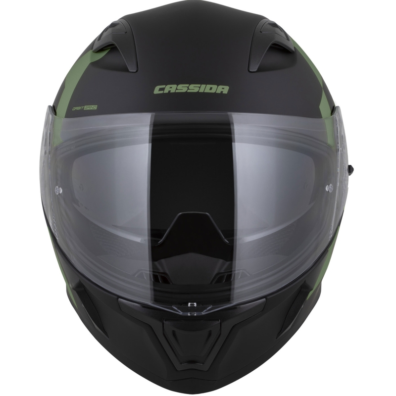 Cassida Orbit Grind integralna motoristična čelada mat črno-temno zelena