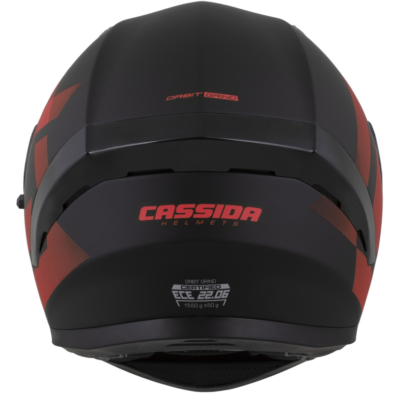 Cassida Orbit Grind integralna motoristična čelada mat črno-rdeča