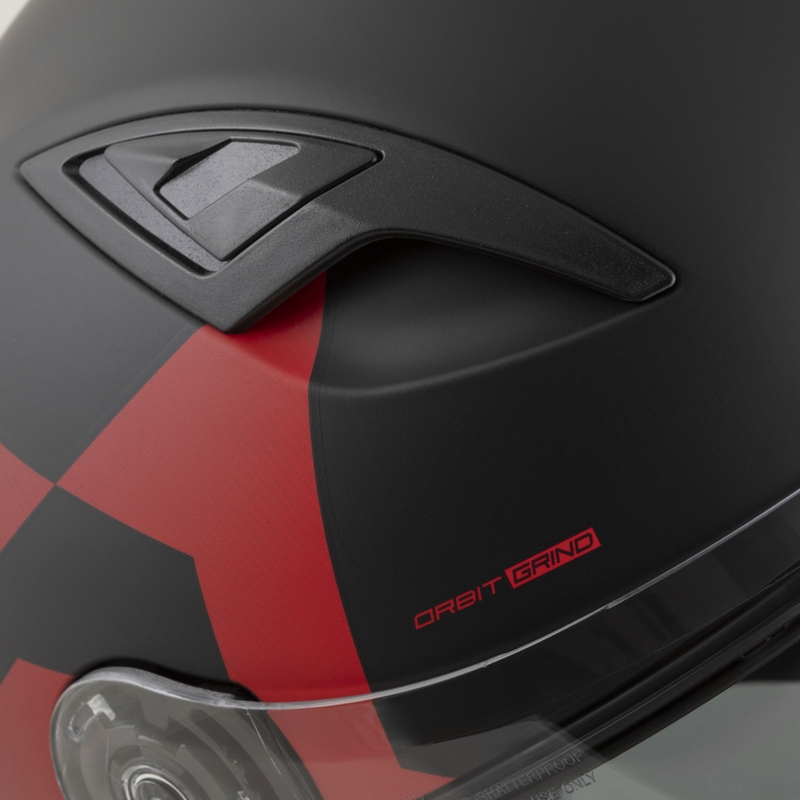 Cassida Orbit Grind integralna motoristična čelada mat črno-rdeča