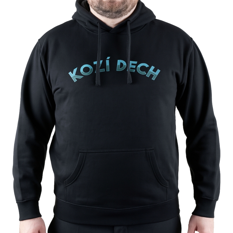 Pulover s kapuco Black Heart Goat's Breath črne barve