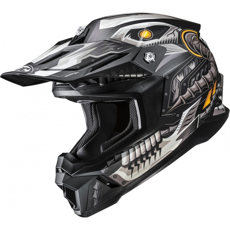 Motokros čelada HJC C50 Mecha Beast MC5SF črno-siva