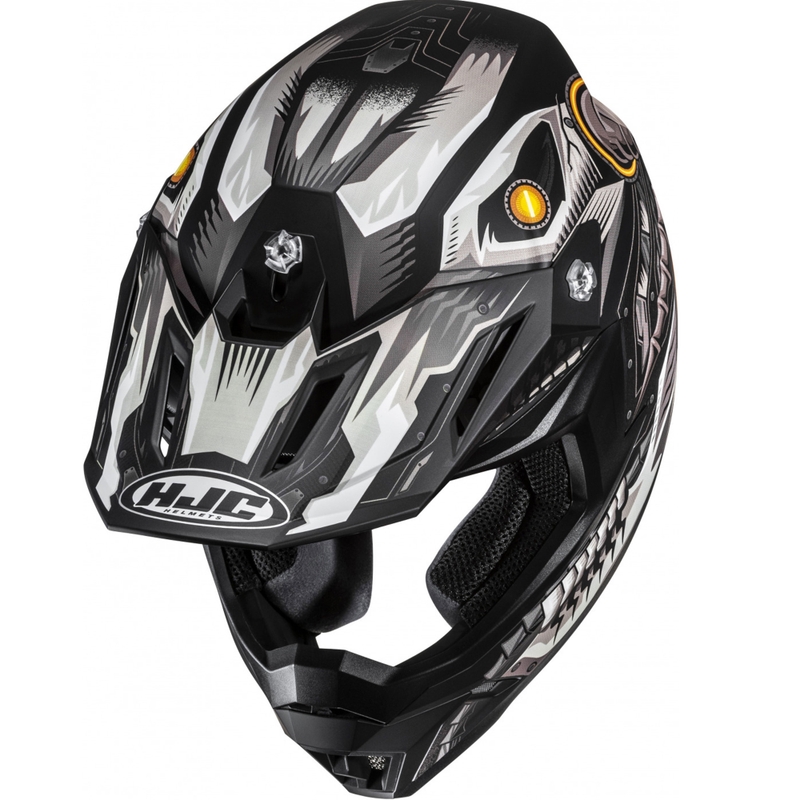 Motokros čelada HJC C50 Mecha Beast MC5SF črno-siva