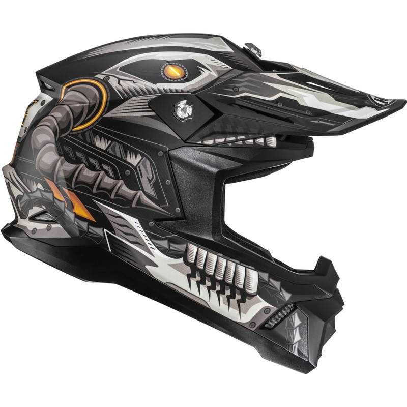 Motokros čelada HJC C50 Mecha Beast MC5SF črno-siva
