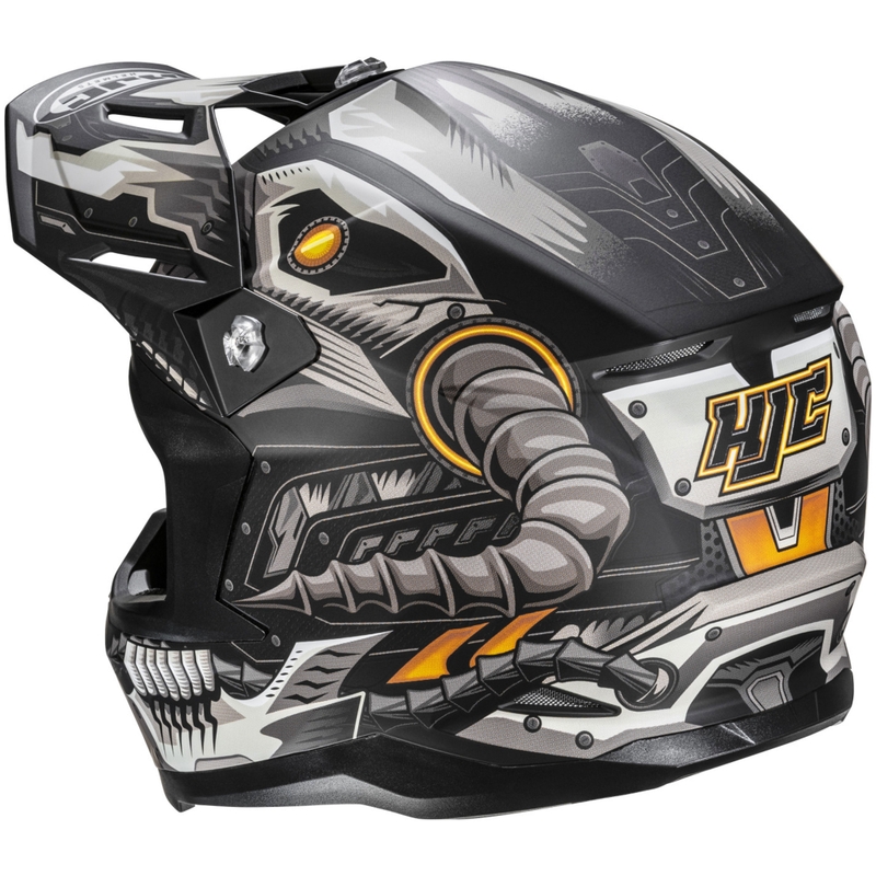 Motokros čelada HJC C50 Mecha Beast MC5SF črno-siva