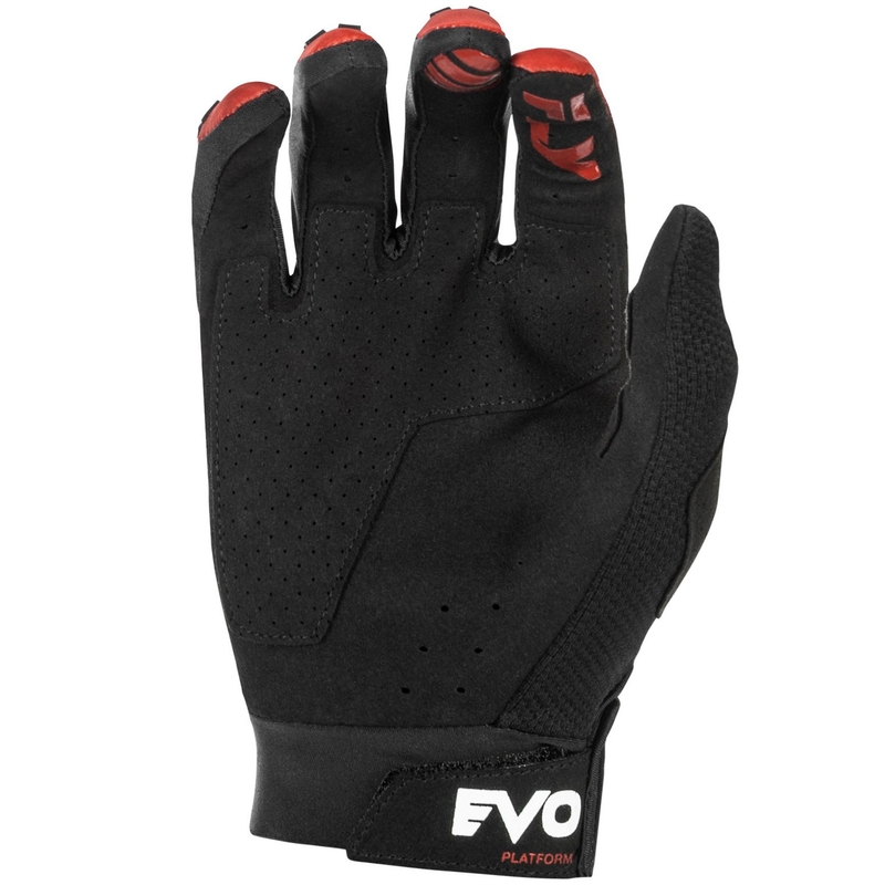 Motokros rokavice FLY Racing Evolution DST rdeče-črno-sive