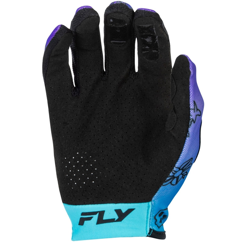 Motokros rokavice FLY Racing - USA Lite Outline vijolično-modro-črne
