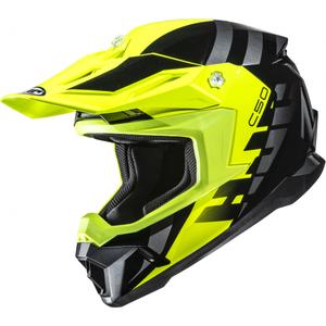 Motokros čelada HJC C50 Mirage MC3H črno-fluo rumeno-siva