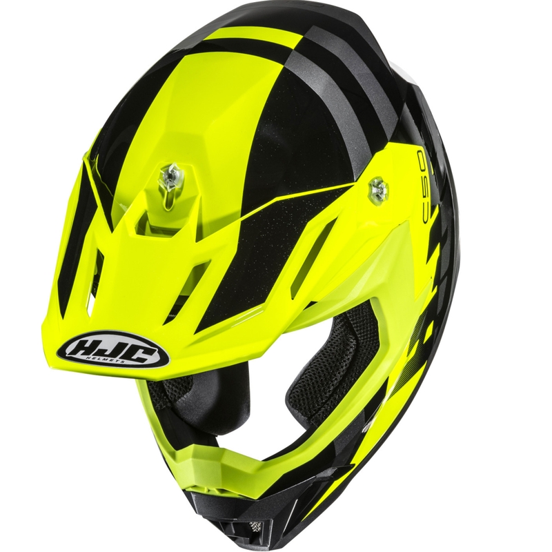 Motokros čelada HJC C50 Mirage MC3H črno-fluo rumeno-siva