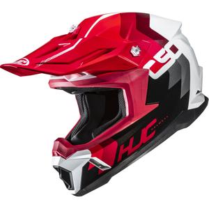 Motokros čelada HJC C50 Primal MC1 črno-rdeče-bela