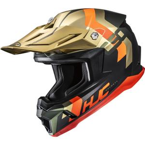 Motokros čelada HJC C50 Primal MC6HSF črno-zlato-oranžna