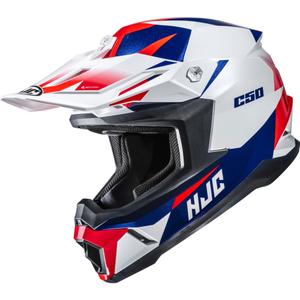 Motokros čelada HJC C50 Slide MC21 belo-modro-rdeča