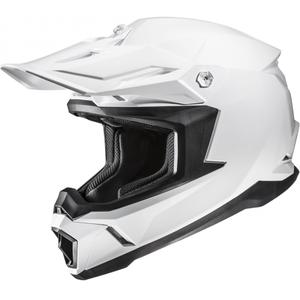 Motokros čelada HJC C50 Solid biserno bela