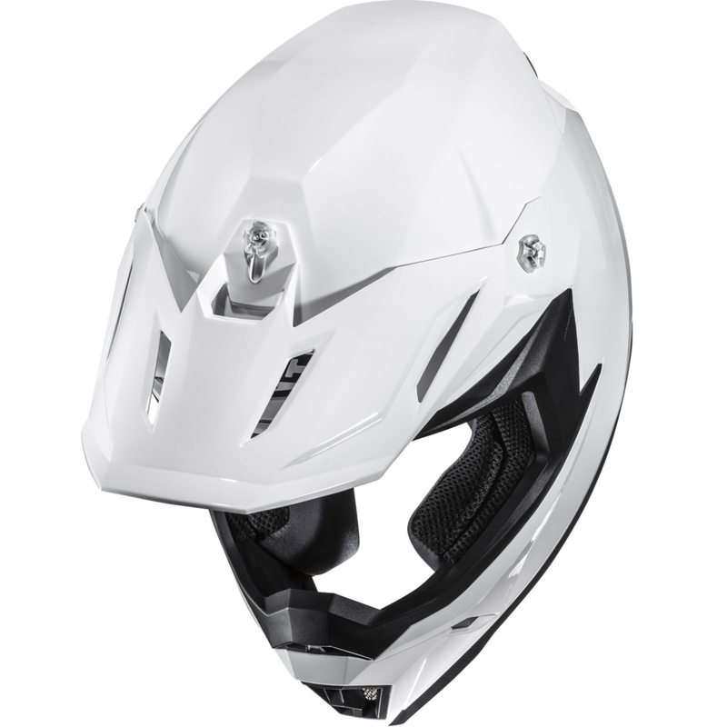 Motokros čelada HJC C50 Solid biserno bela