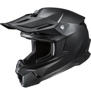 Motokros čelada HJC C50 Solid, polravna, črna