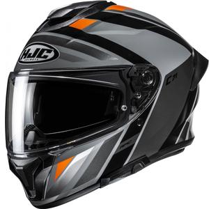 Motoristična čelada HJC C71 Faber MC7 črno-sivo-oranžna