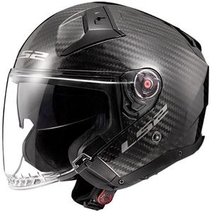 Odprta motoristična čelada LS2 OF603 Infinity II Carbon-06 črna sijajna